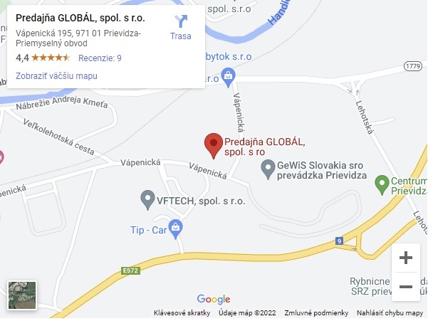 Globál - mapy google