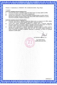 Príloha k oprávneniu - technické plynové zariadenia