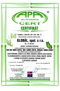 Certifikát kvality ISO