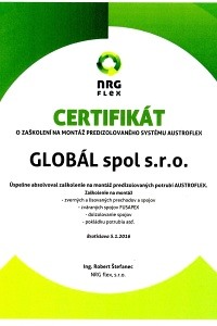 Certifikát - montáž potrubí AUSTROFLEX